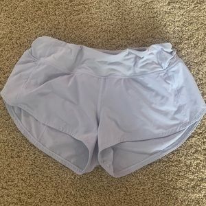 Lululemon Speed shorts 2.5” lilac